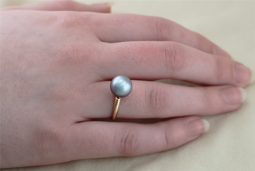 14K Yellow Gold Tahitian South Sea Pearl Ring