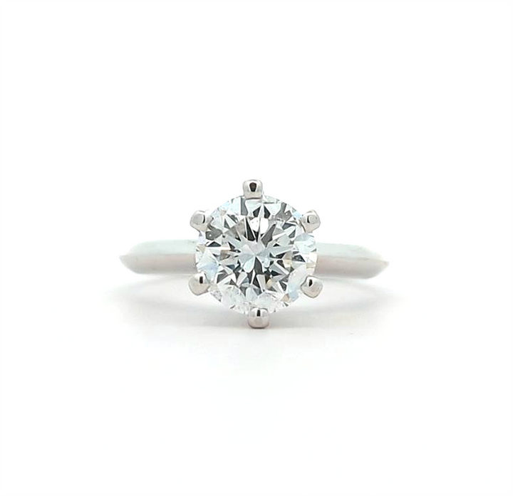 18KT White Gold 2.01ctw Diamond Solitaire Estate Engagement Ring