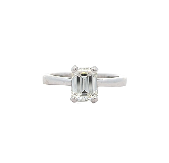 Platinum 1.21ctw Diamond Estate Engagement Ring
