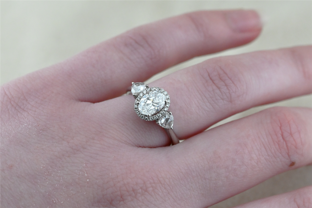 18KT White Gold 1.43ctw Lab-Grown Diamond Engagement Ring