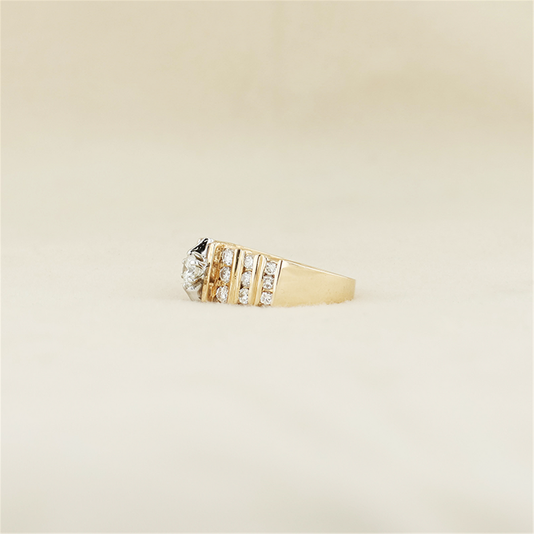 14K Two-Toned 0.80ctw Diamond Engagement Ring