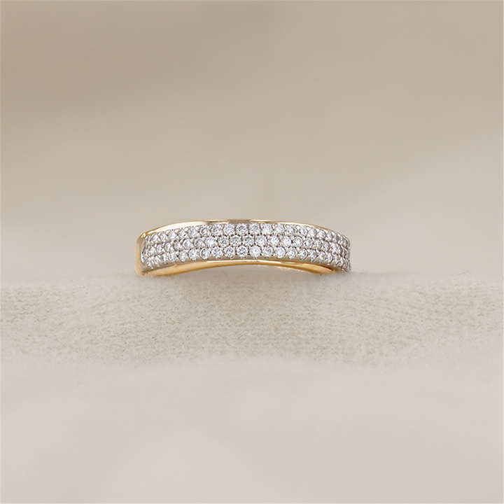 14K Yellow Gold 0.45ctw Diamond Estate Cluster Ring