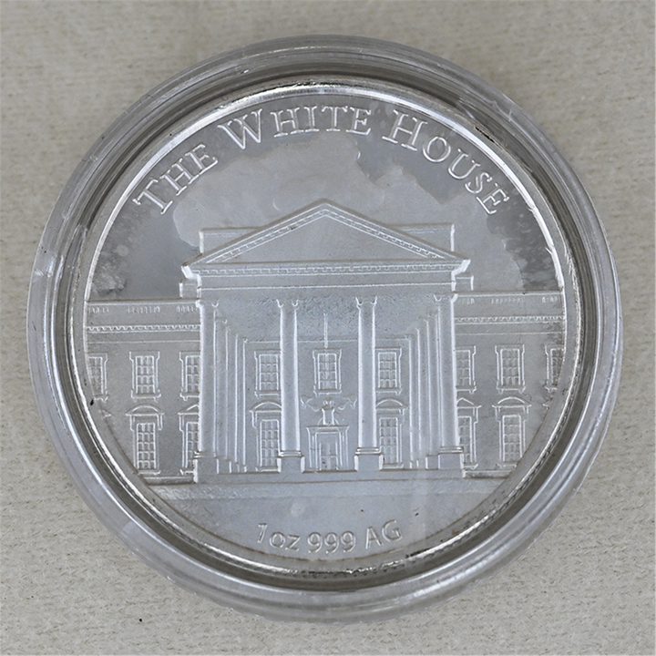 Sterling Silver Donald Trump White House 1oz Coin
