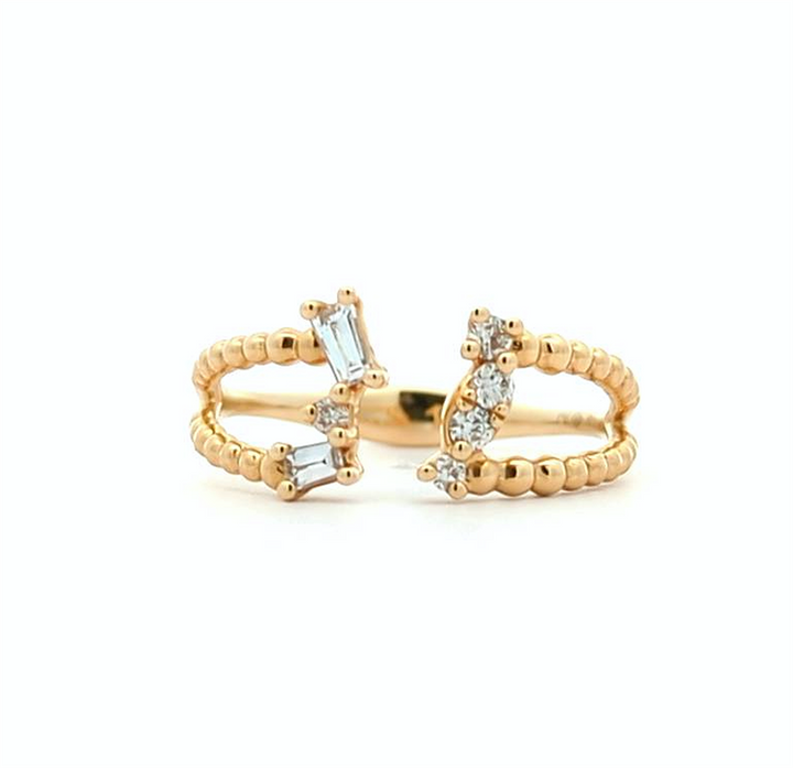 14KT Yellow Gold 0.21ctw Diamond Ring