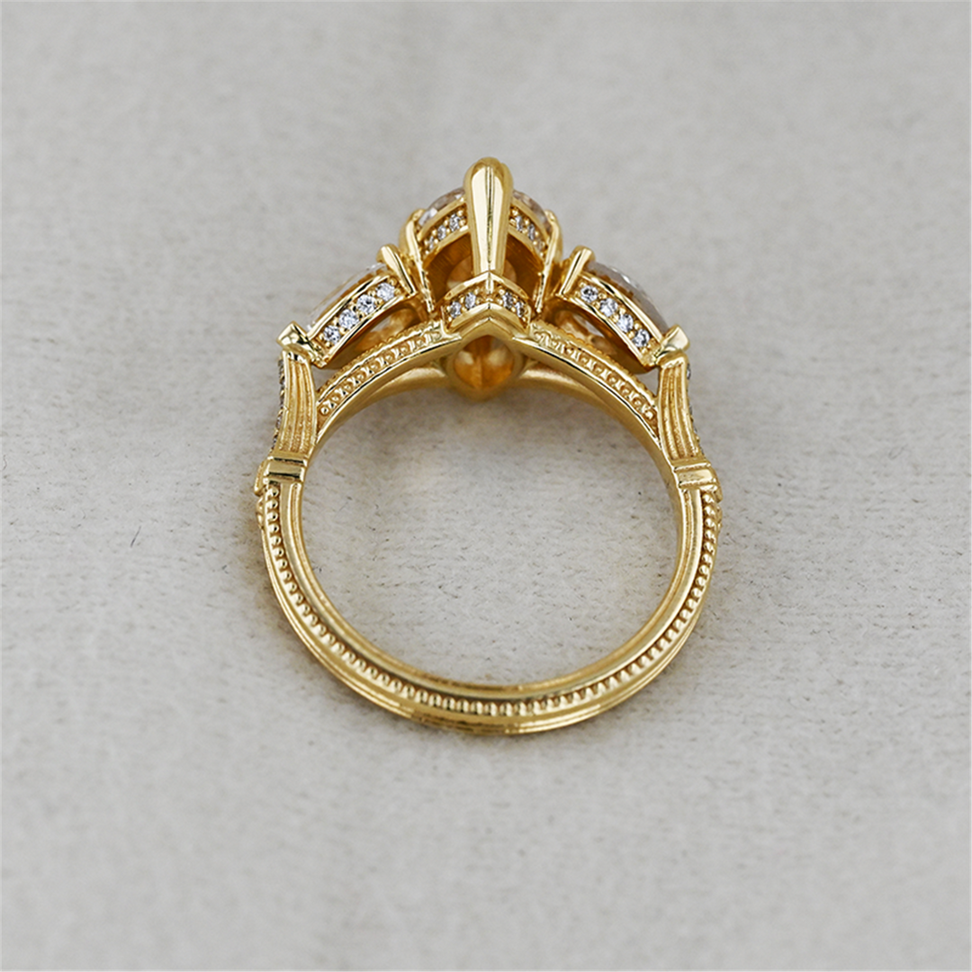 18KT Yellow Gold 2.44ctw Lab Grown Diamond Engagement Ring