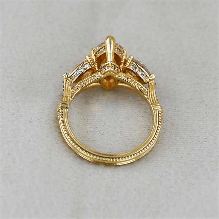 18KT Yellow Gold 2.44ctw Lab Grown Diamond Engagement Ring