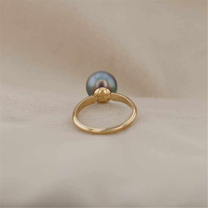 14K Yellow Gold Tahitian South Sea Pearl Ring