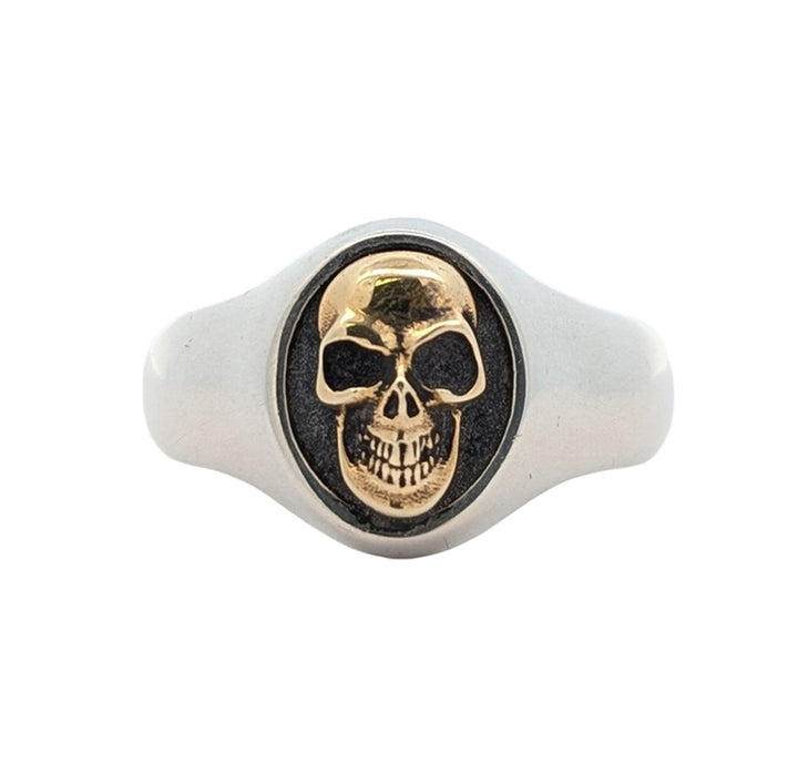 King Baby - Skull Motif Ring with Gold Alloy