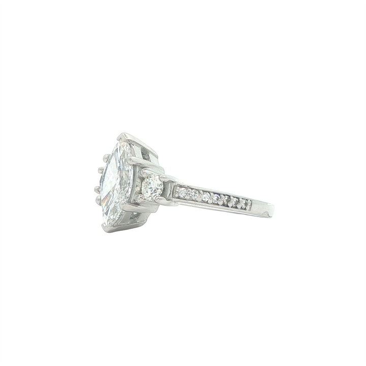 14KT White Gold 1.79ctw Marquise Lab Grown Diamond Engagement Ring