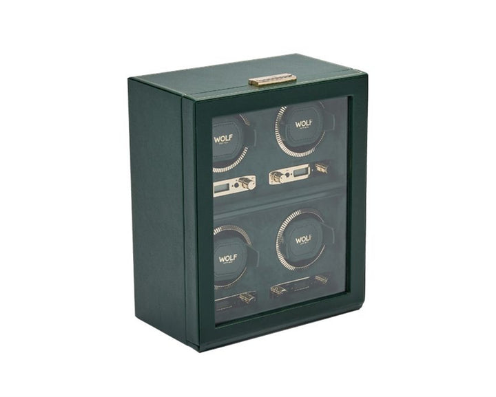 British Racing 4 Piece Watch Winder - Green