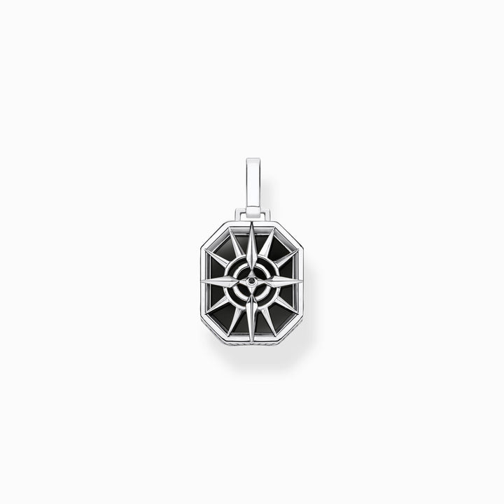 Thomas Sabo Sterling Silver Black Compass Star Pendant
