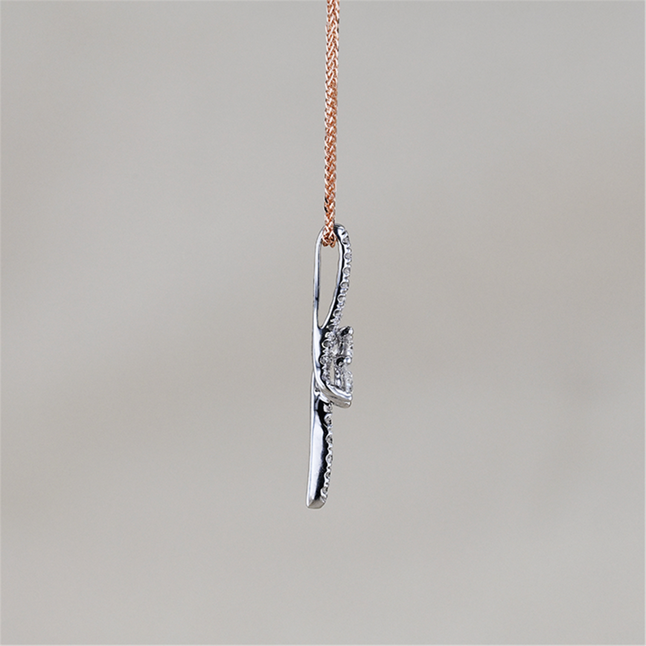 14K Two Toned 0.25ctw Diamond Estate 17" Necklace