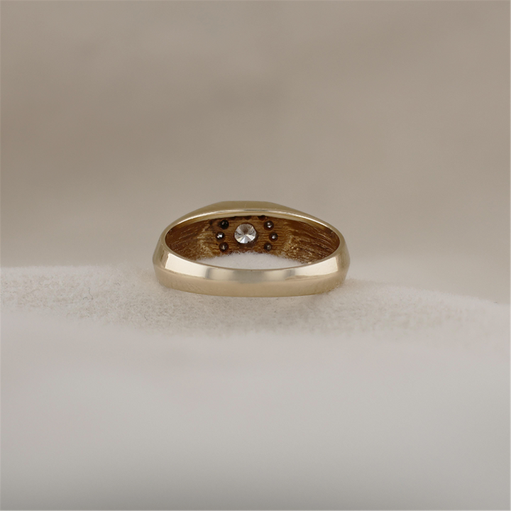 10K Yellow Gold 0.20ctw Diamond Estate Men's Ring