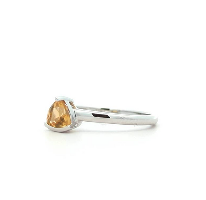 10KT White Gold Citrine Birthstone Ring