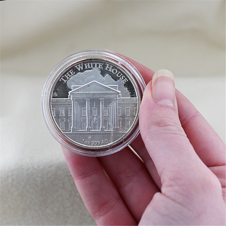 Sterling Silver Donald Trump White House 1oz Coin