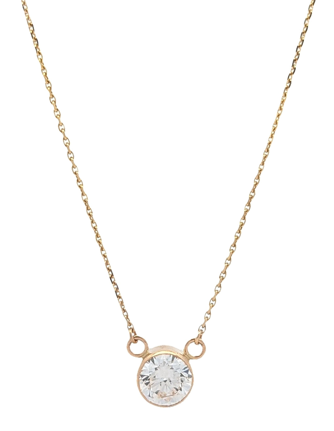 10-14KT Yellow Gold 1.01ctw Lab Grown Diamond 16" Necklace