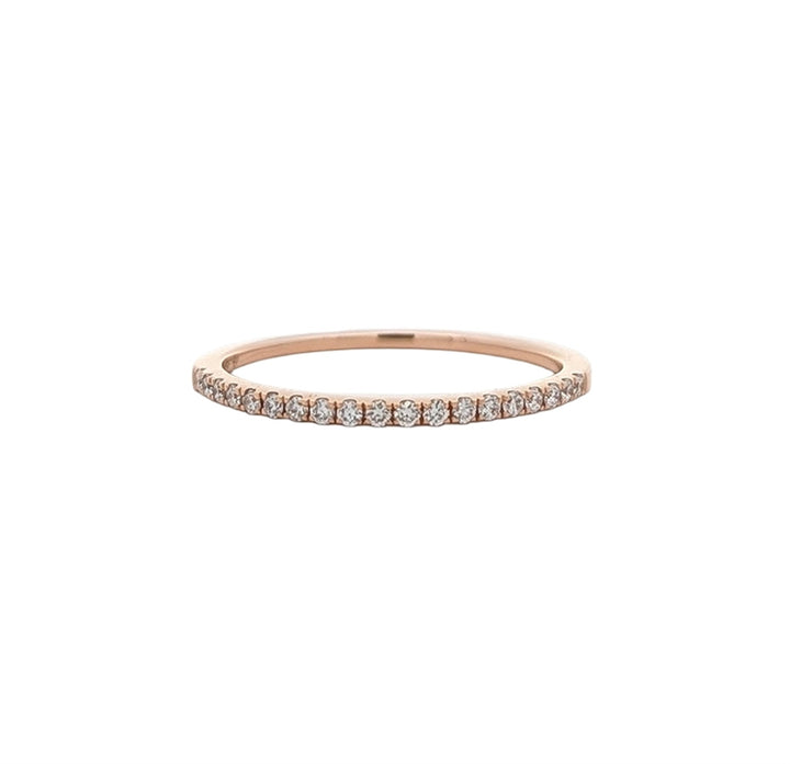 18KT Rose Gold 0.15ctw Diamond Band