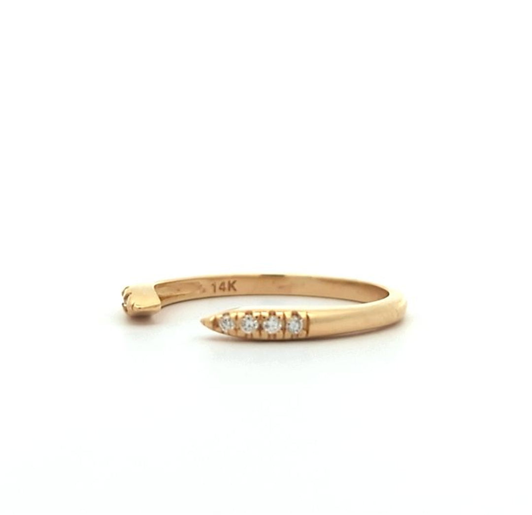 14KT Yellow Gold 0.08ctw Diamond Ring