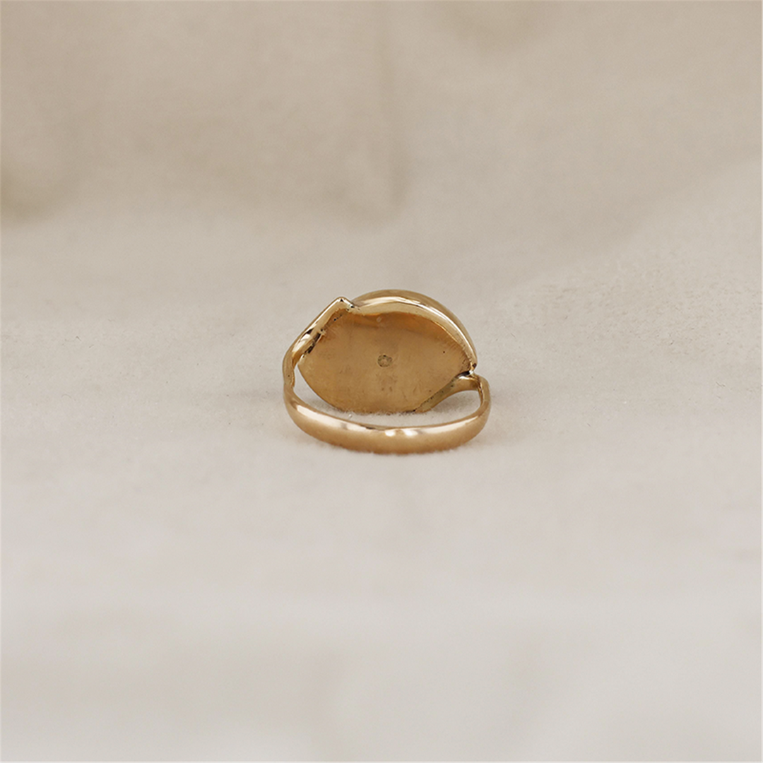 14K Yellow Gold Custom Made Lapis Lazuli Ring