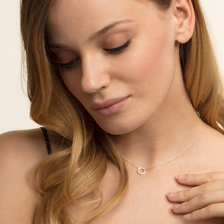 Thomas Sabo Sterling Silver CZ Small Circle Necklace