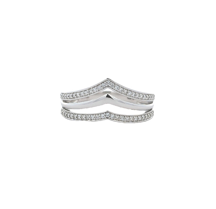 10KT White Gold Multi Diamond Ring