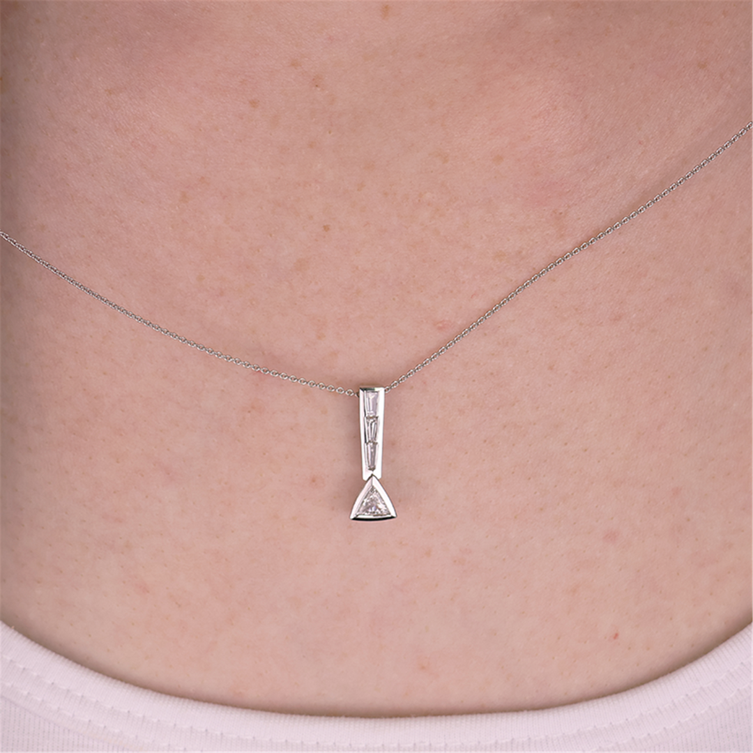 14K White Gold 0.44ctw Diamond 18" Necklace