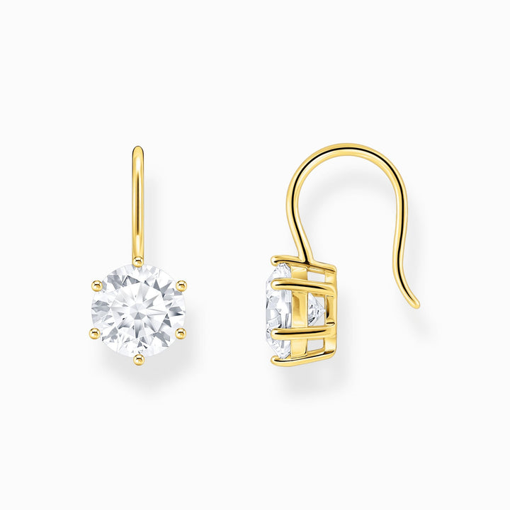 Thomas Sabo Sterling Silver Gold Plated CZ Earrings