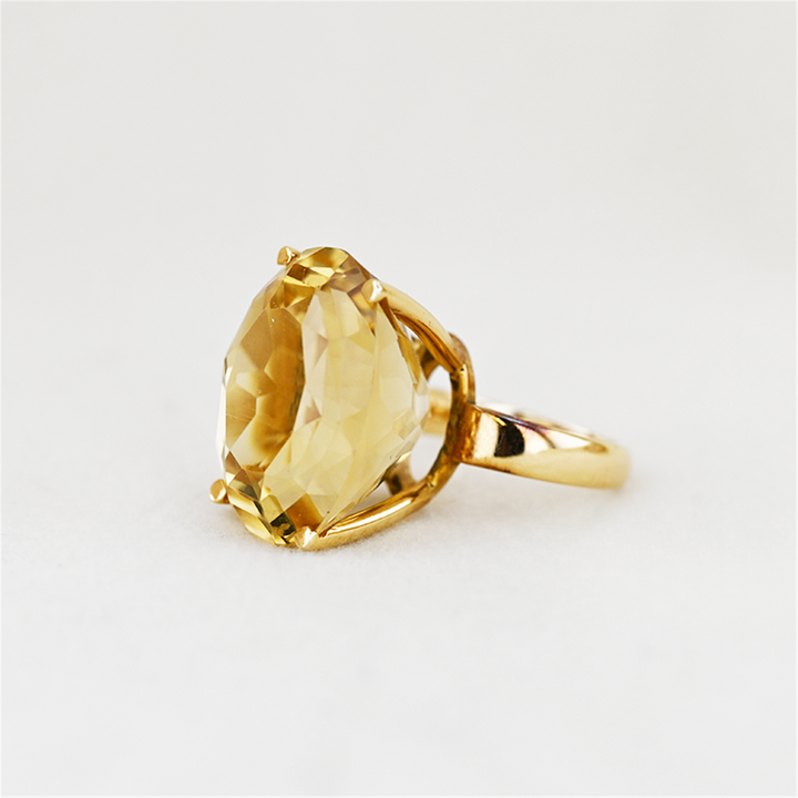 14K Yellow Gold Citrine Ring