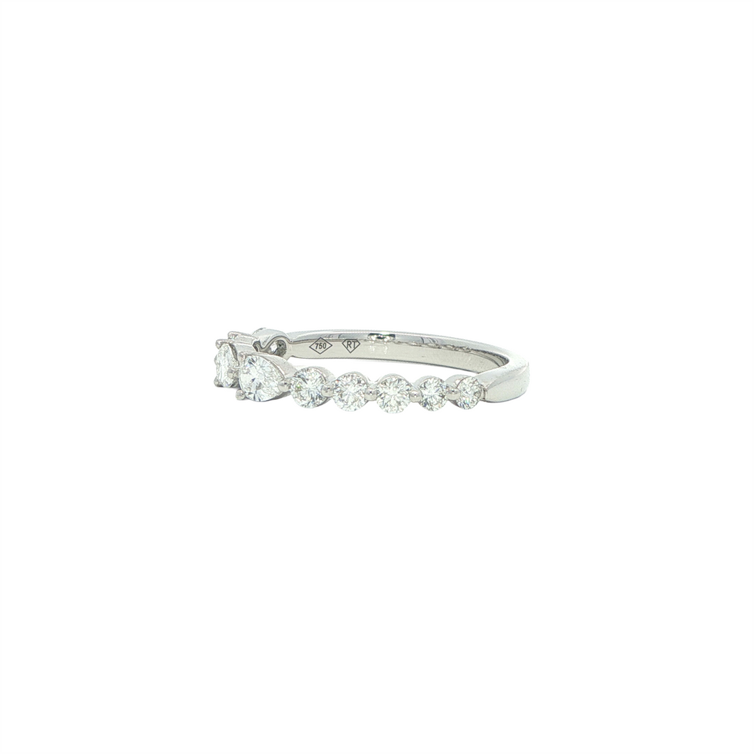 18K White Gold 0.7ctw Diamond Band
