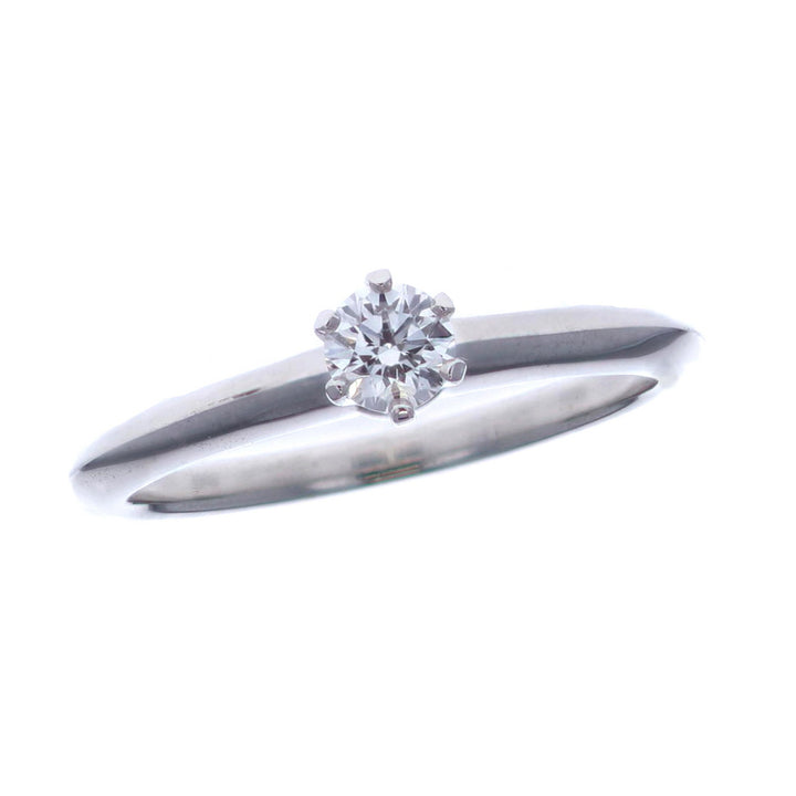 Platinum 0.21ctw Diamond Solitaire Estate Engagement Ring