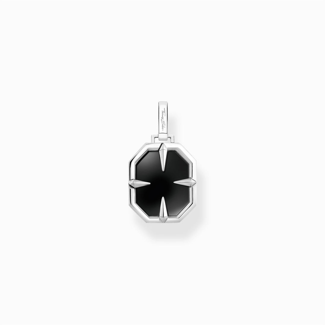 Thomas Sabo Sterling Silver Black Compass Star Pendant