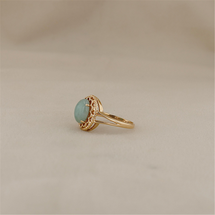 10K Yellow Gold Jade Estate Ring