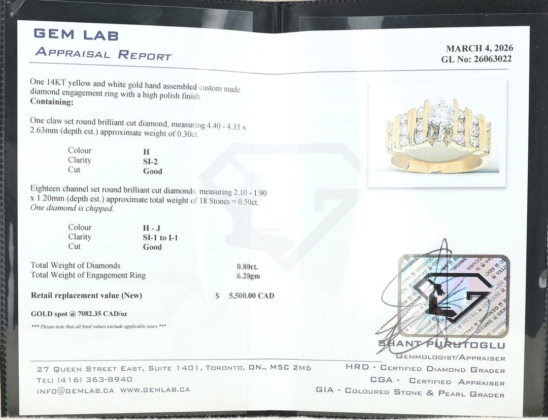 14K Two-Toned 0.80ctw Diamond Engagement Ring