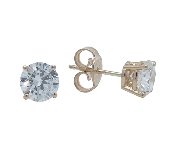 14KT Yellow Gold 1.57ctw Lab Grown Diamond Stud Earrings