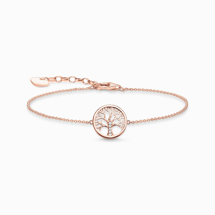 Thomas Sabo Sterling Silver Rose Gold Plated CZ Bracelet