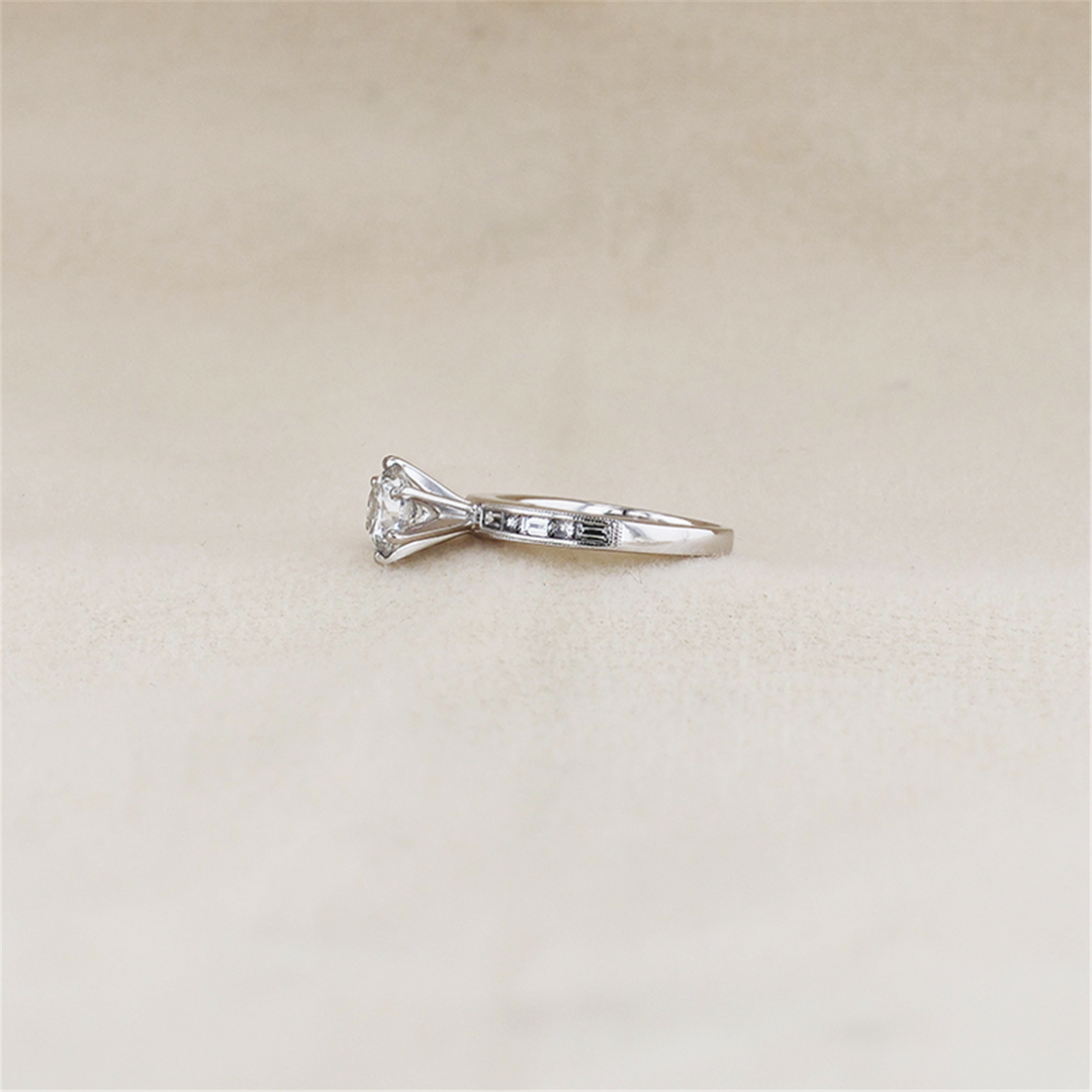 18K White Gold 1.22ctw Lab-Grown Diamond Engagement Ring