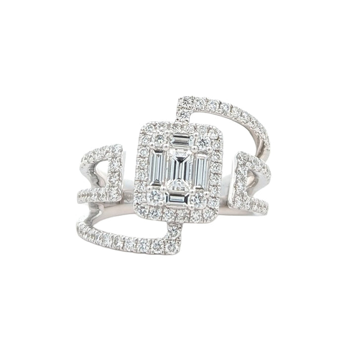 18K White Gold 1.12ctw Diamond Ring