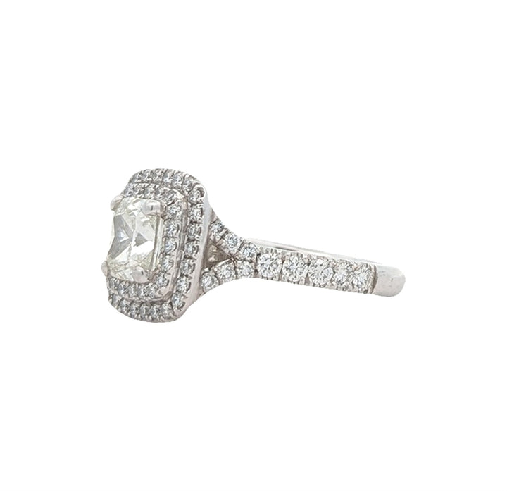 Platinum 1.79ctw Diamond Estate Engagement Ring