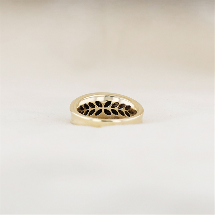 14K Two-Toned 0.60ctw Diamond Estate Cluster Ring