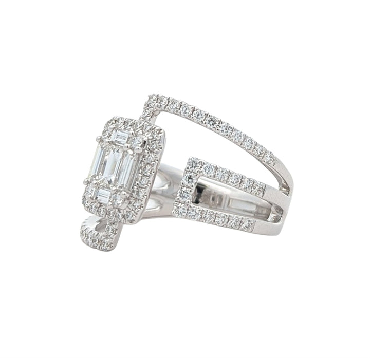 18K White Gold 1.12ctw Diamond Ring