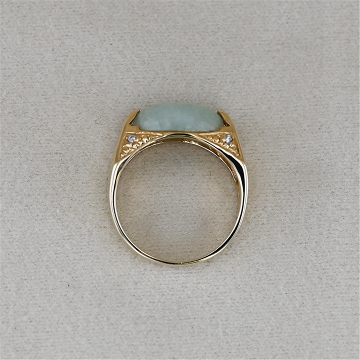 14K Yellow Gold Jade Estate Ring
