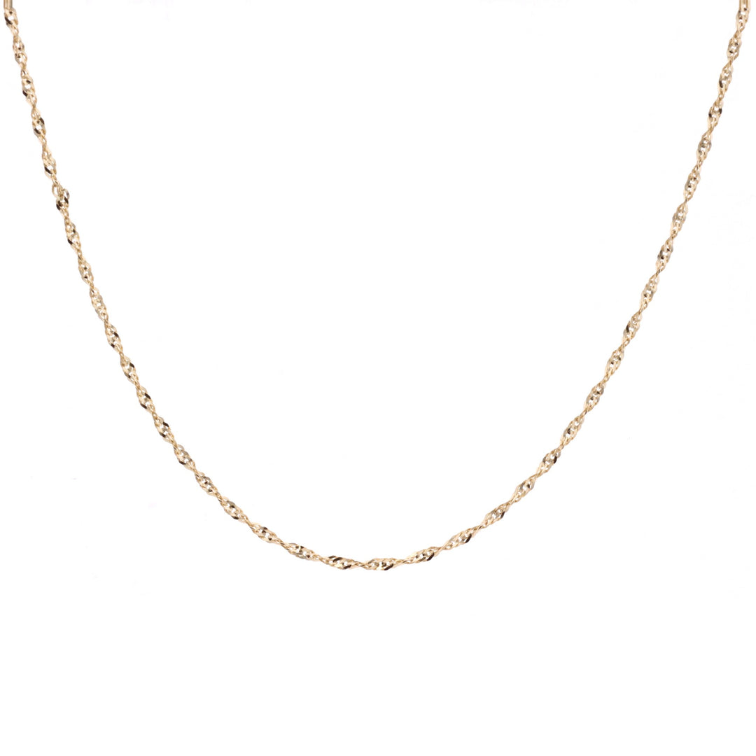 14KT Yellow Gold 20" 1.45mm Singapore Chain