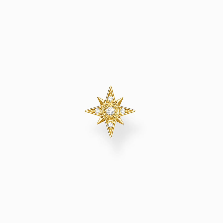 Thomas Sabo Sterling Silver Gold Plated CZ Star Single Stud Earring
