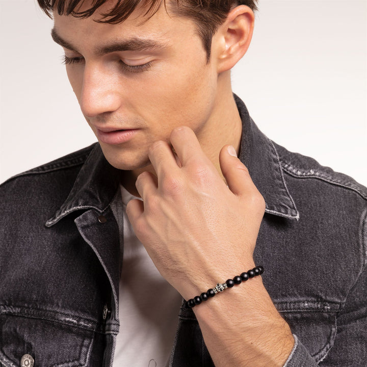 Thomas Sabo Sterling Silver Black Ornament Bracelet