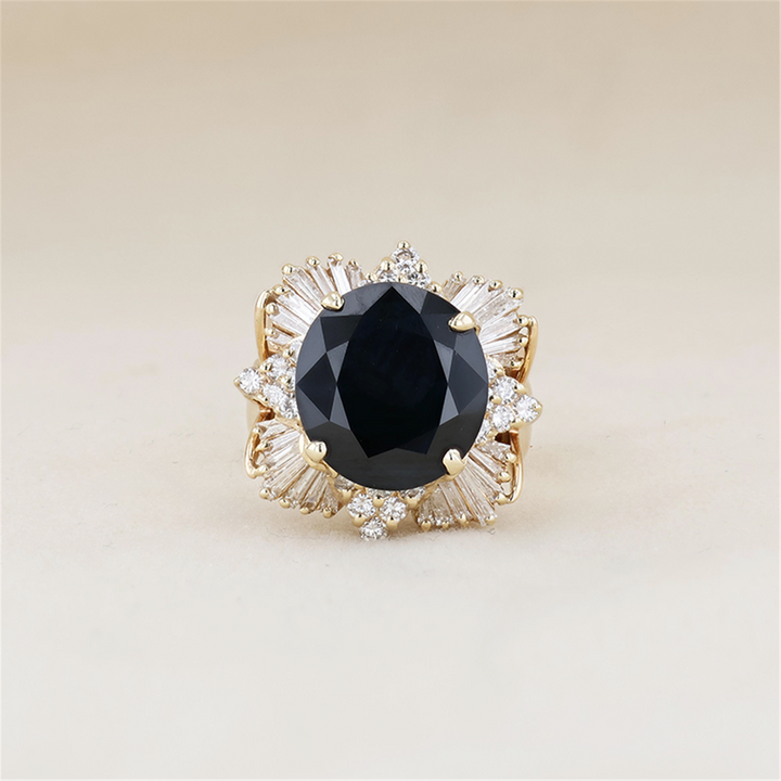 18KT Yellow Gold Blue Sapphire & 1.87ctw Diamond Ring