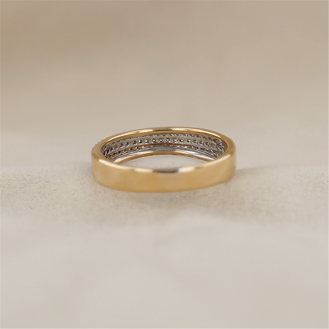 14K Yellow Gold 0.45ctw Diamond Estate Cluster Ring