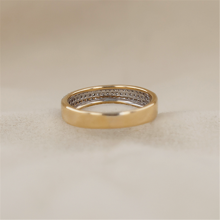 14K Yellow Gold 0.45ctw Diamond Estate Cluster Ring