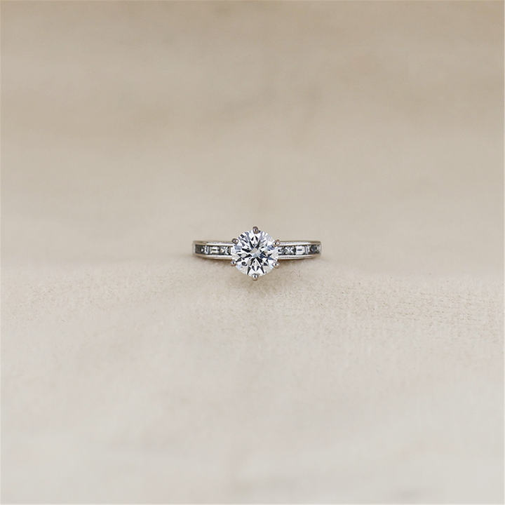 18K White Gold 1.22ctw Lab-Grown Diamond Engagement Ring