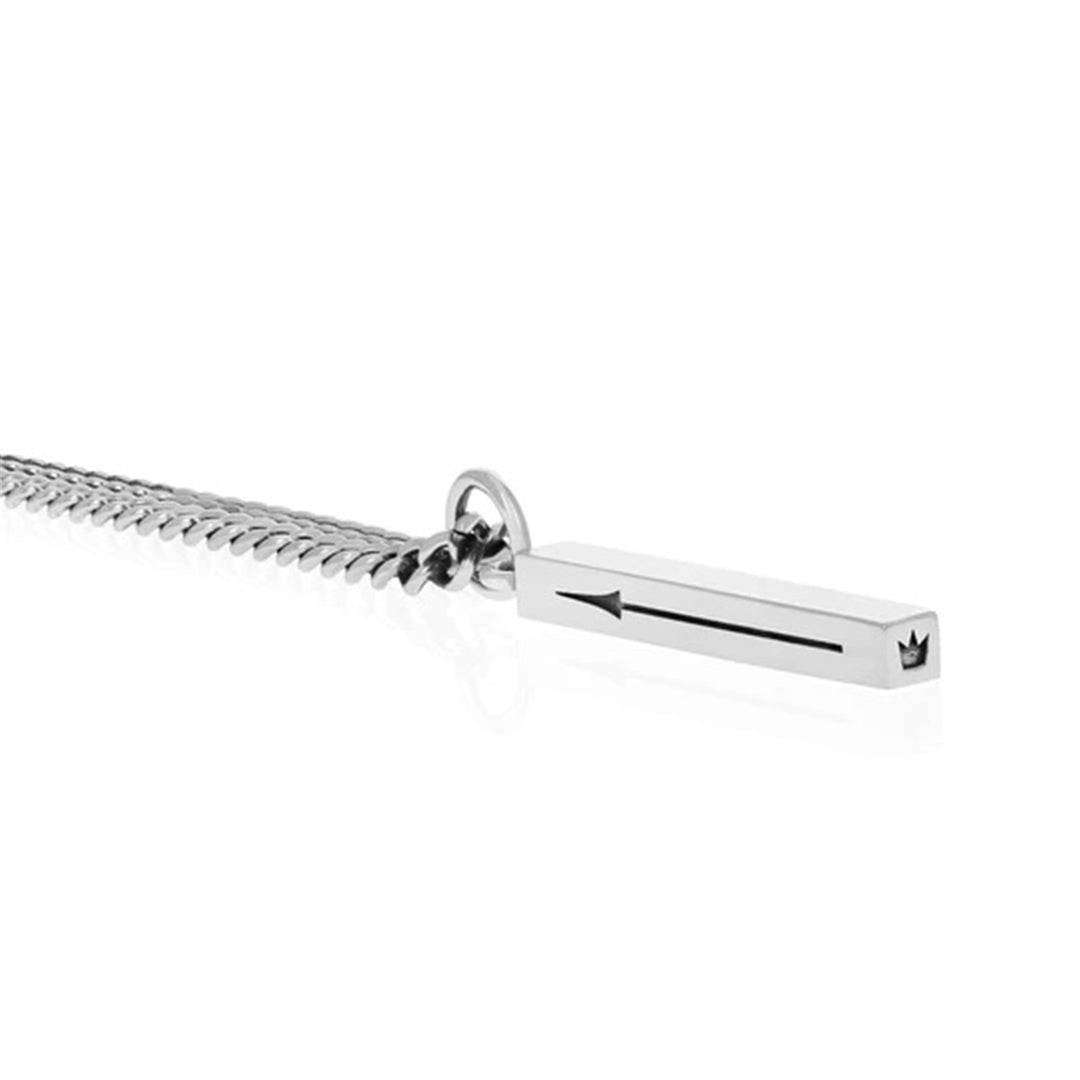 King Baby - Plain Silver Bar Pendant - 24"