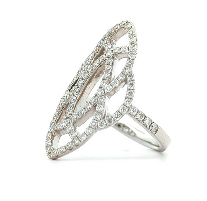 18KT White Gold 0.98ctw Diamond Custom Made Ring